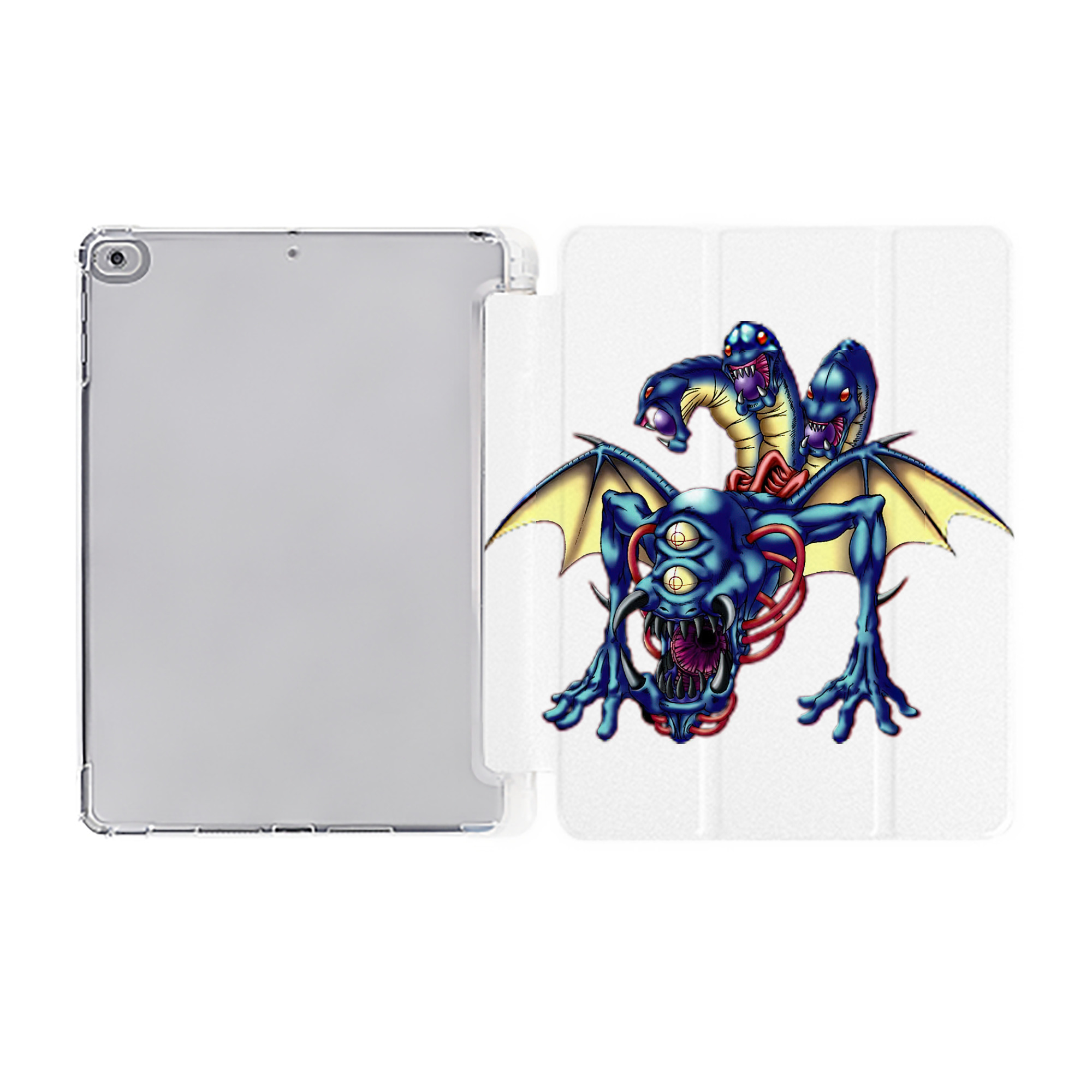 （画像用） 遊☆戯☆王 Yu-Gi-Oh! IPad ケース ペン収納付き 三つ折りスタンド PUレザー×シリコン 対応機種9.5/10.5/10.9インチ